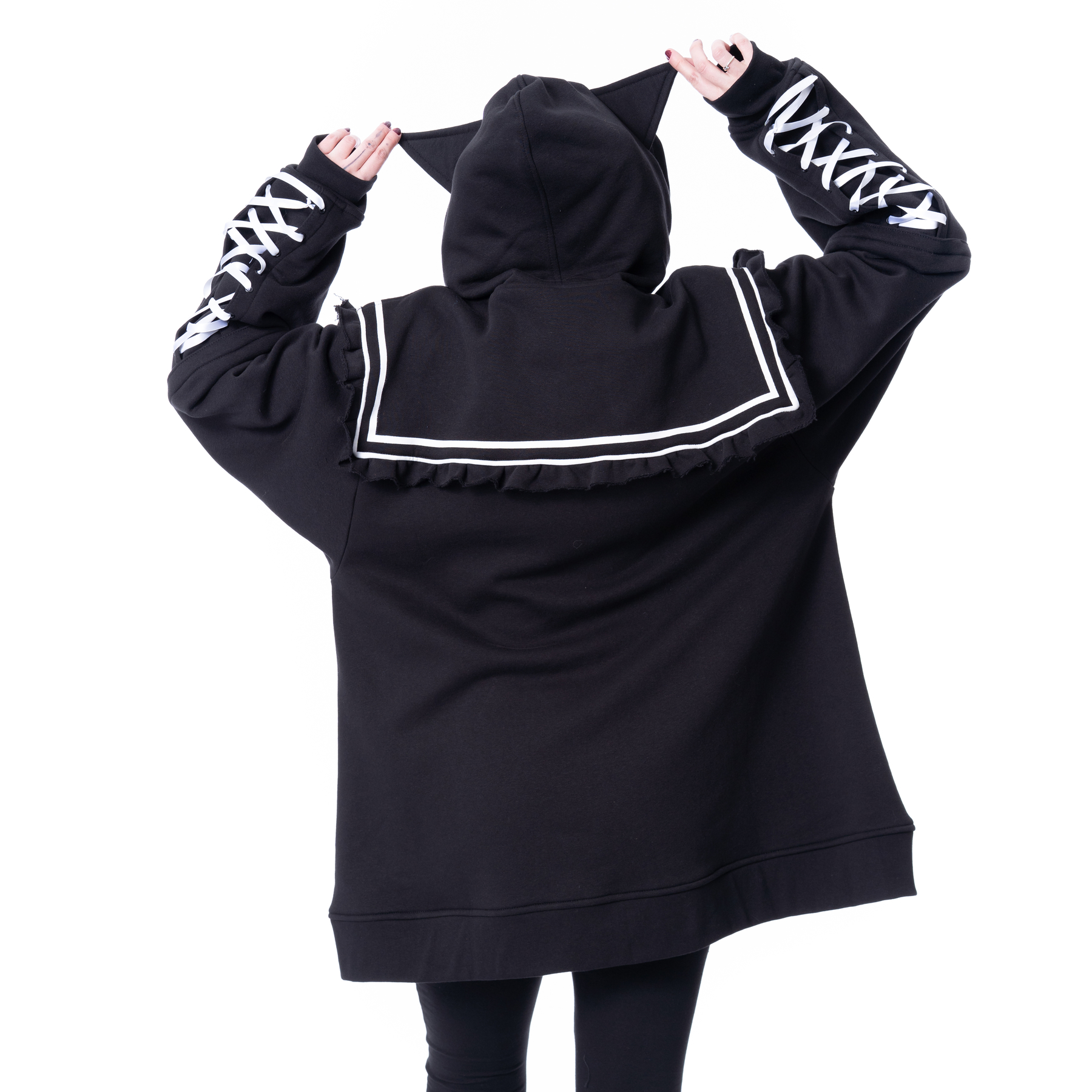 GLOOMIE OVERSIZED HOOD – BLACK