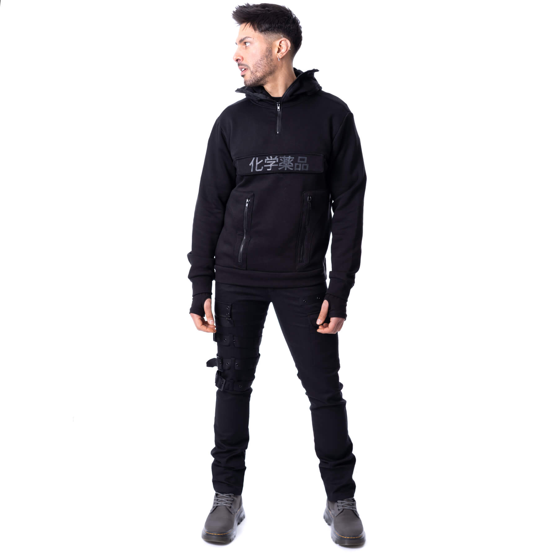 GRAVE DIVISION HOOD – BLACK
