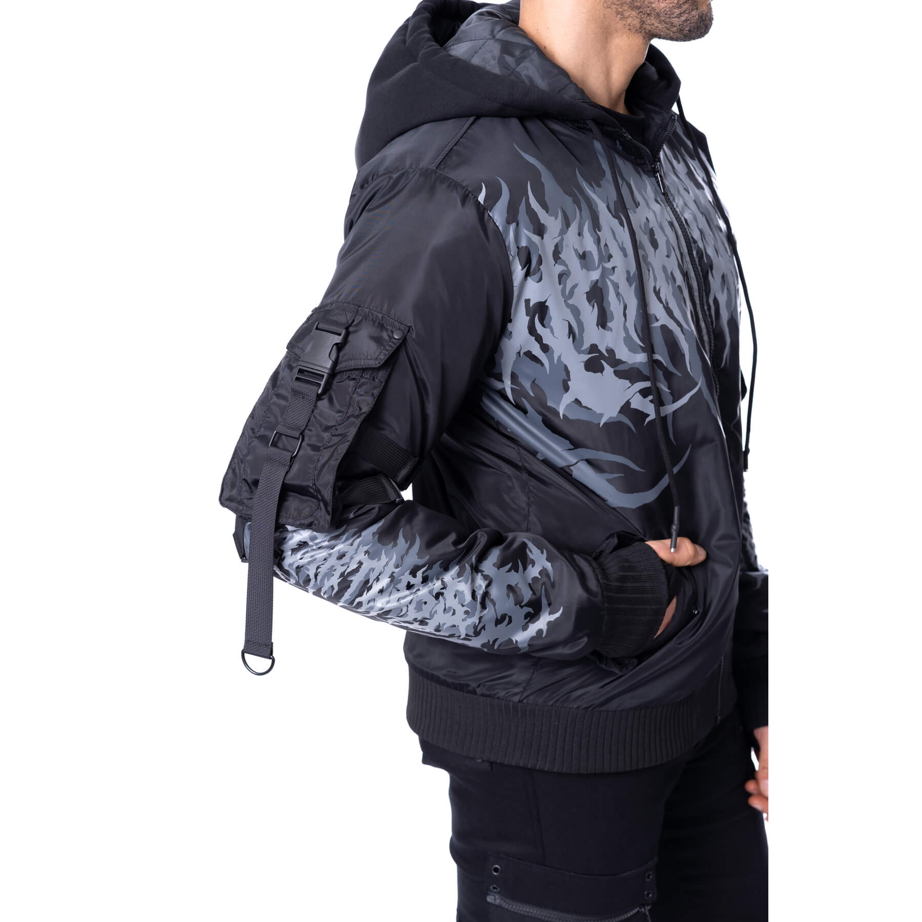 GRAVEWIND BOMBER JACKET – BLACK