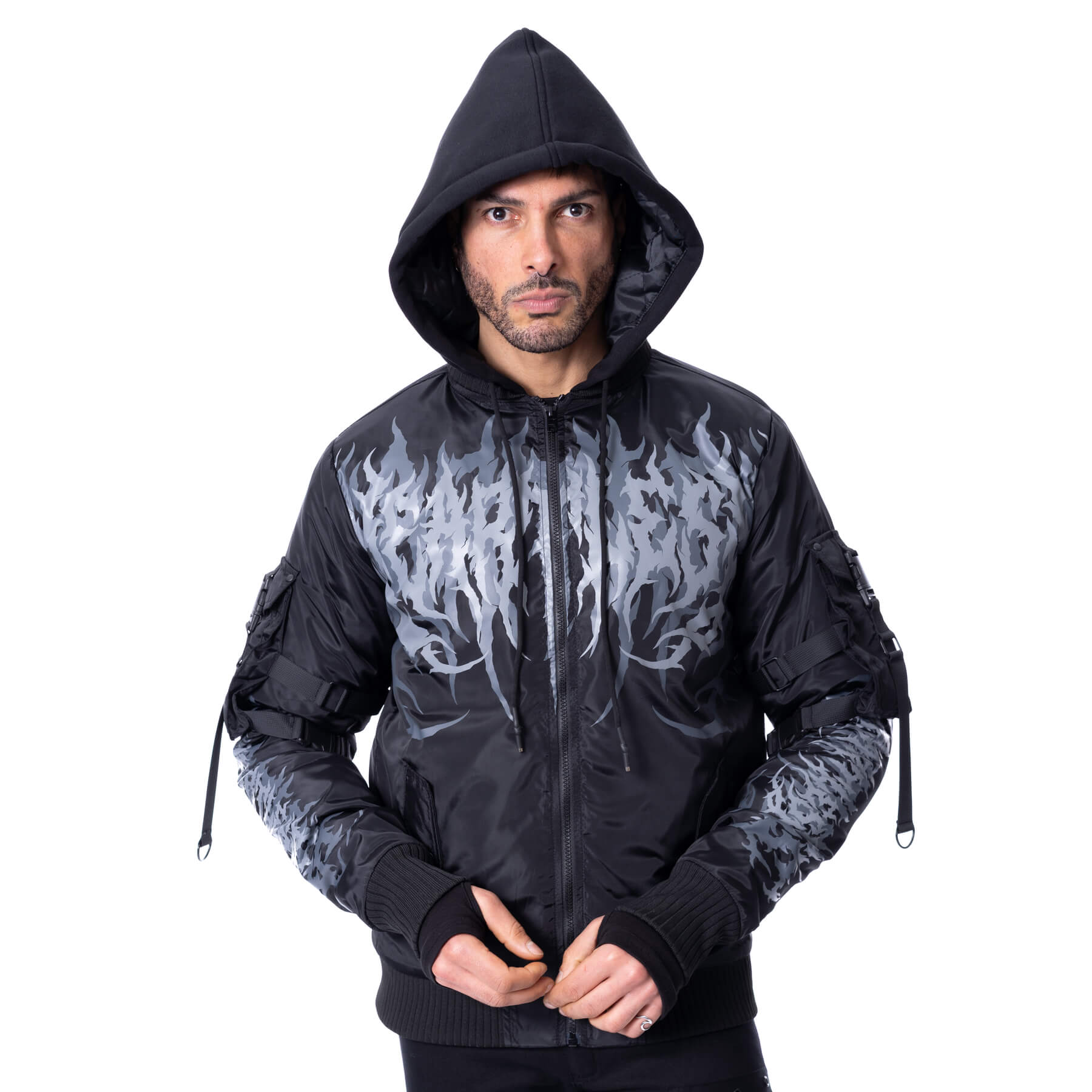 GRAVEWIND BOMBER JACKET – BLACK
