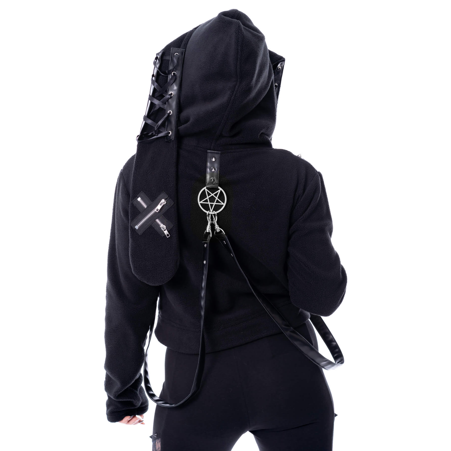 LUNAIRE CROPPED HOOD – BLACK