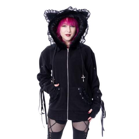 LILITH KITTY OVERSIZED HOOD – BLACK LILITH KITTY OVERSIZED HOOD – BLACK