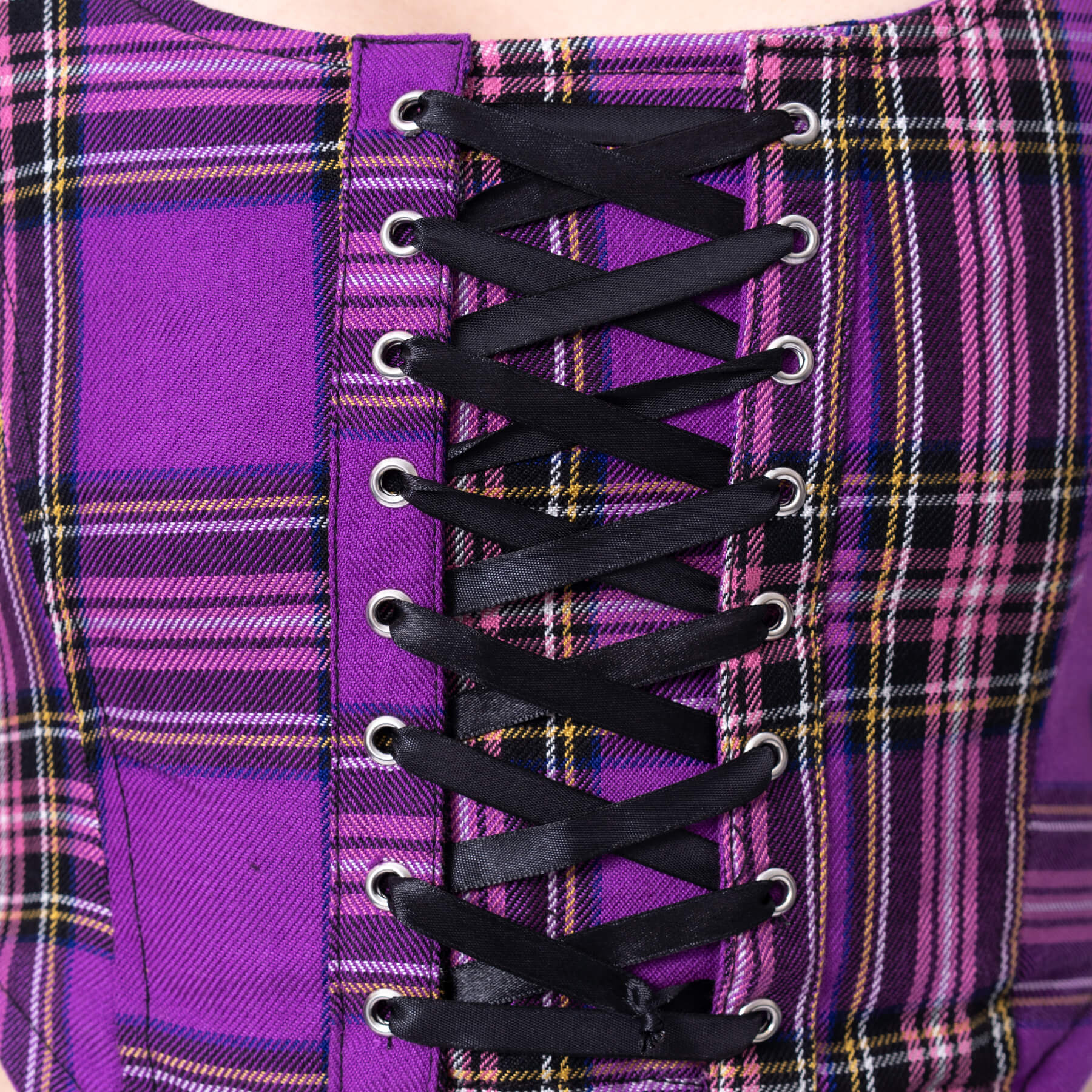 LILURA TOP – PURPLE/PINK CHECK