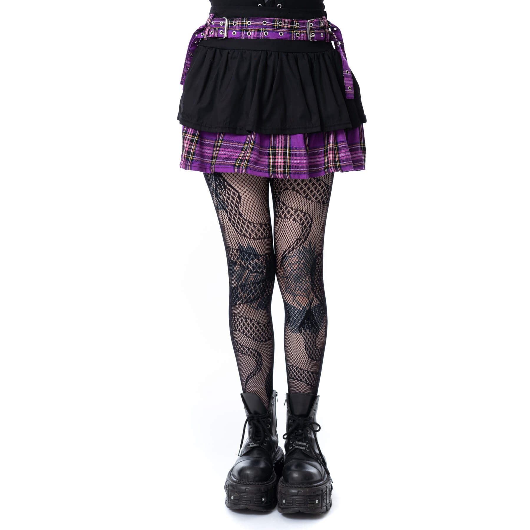 LILURA SKIRT – PURPLE/PINK CHECK
