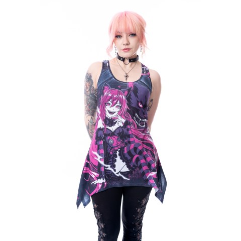PANTHERETTE LACE PANEL VEST – BLACK PANTHERETTE LACE PANEL VEST – BLACK