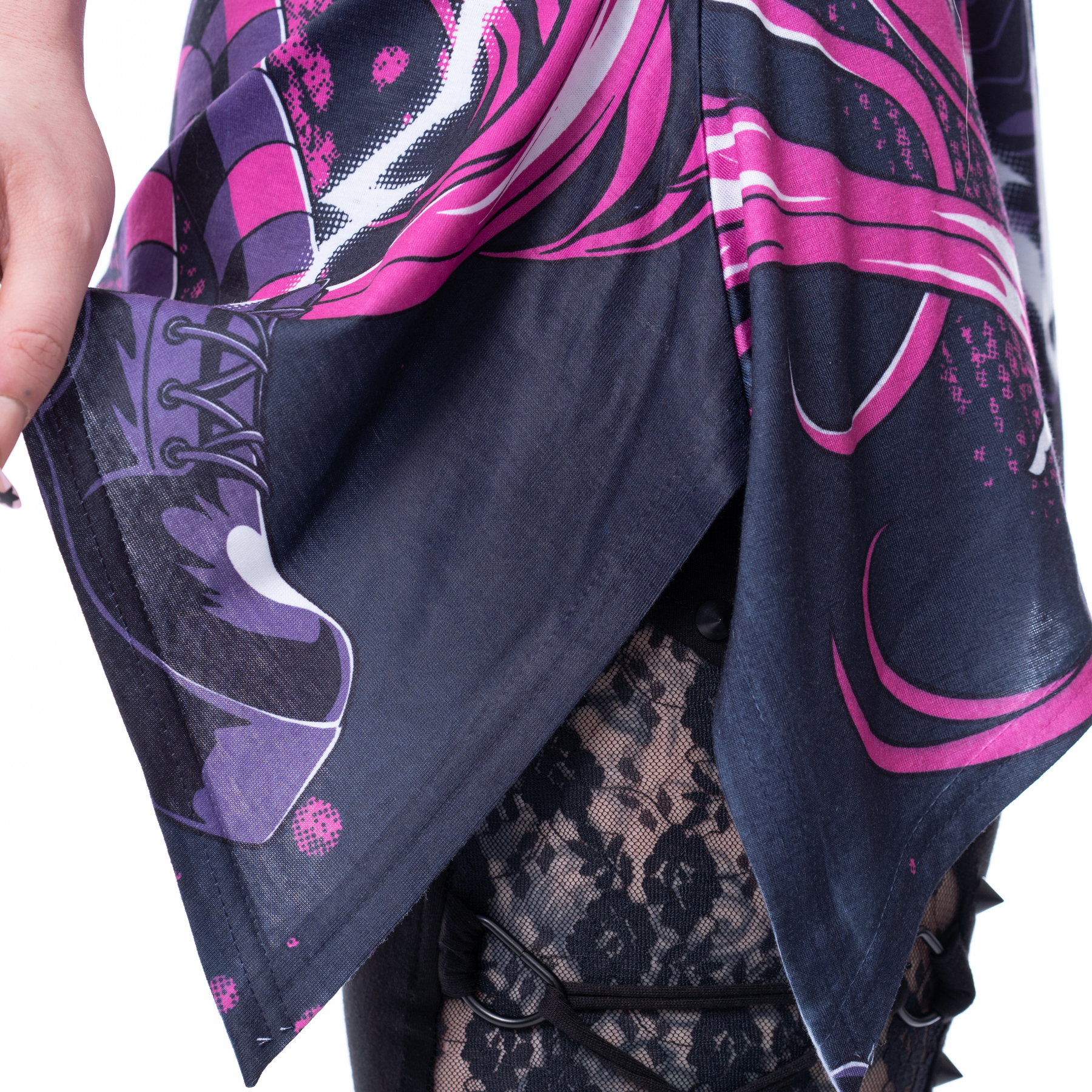 PANTHERETTE LACE PANEL VEST – BLACK