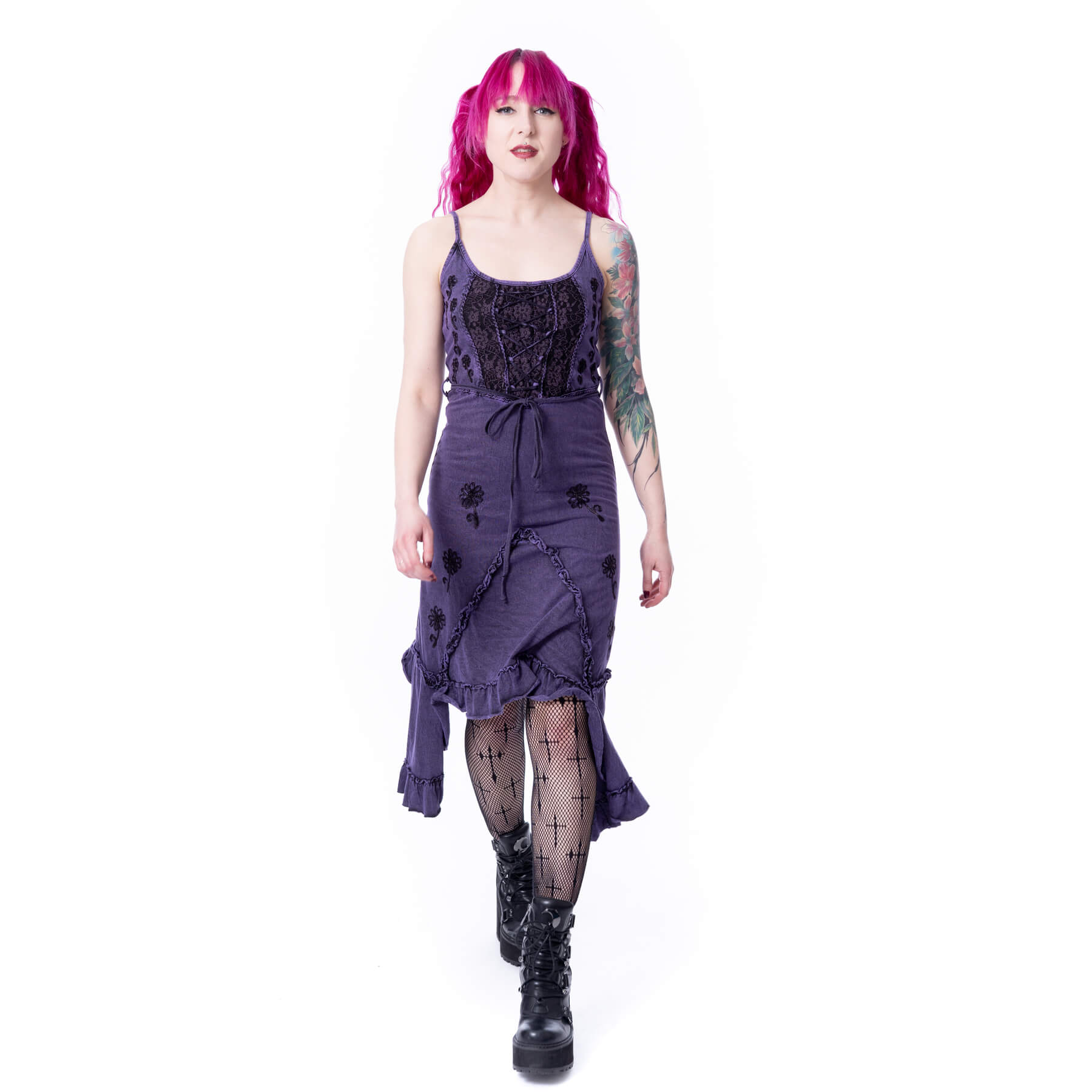 SUNDARA DRESS – PURPLE STONEWASH