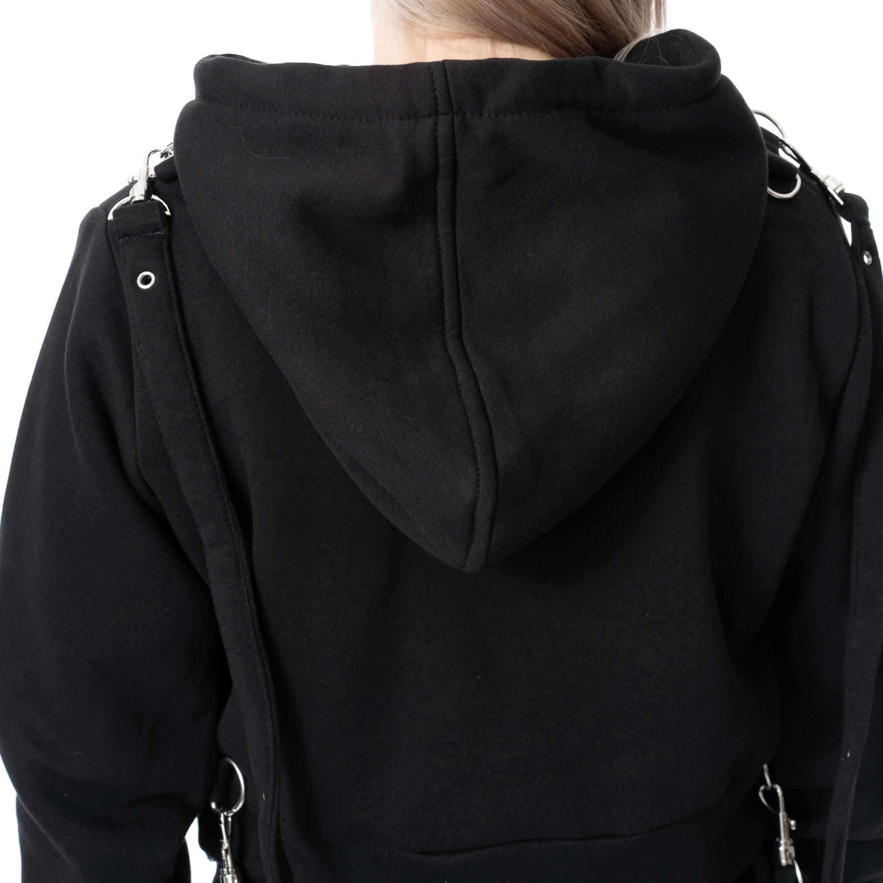 SCORN CROPPED HOOD – BLACK
