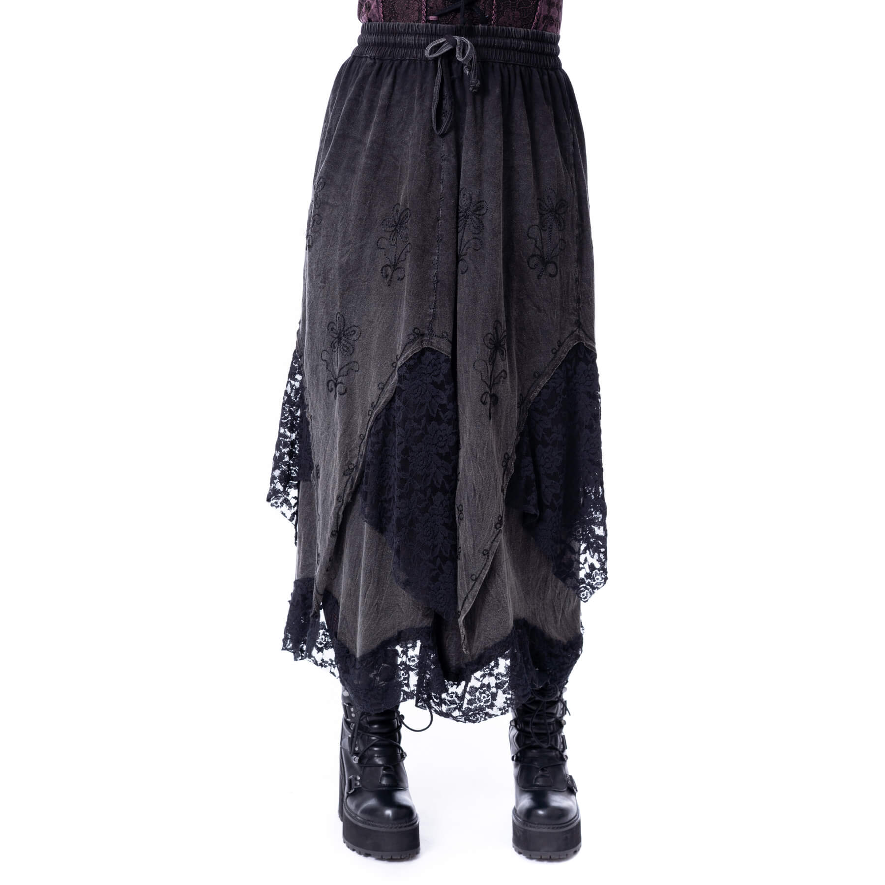 SOLEA SKIRT – BLACK STONEWASH