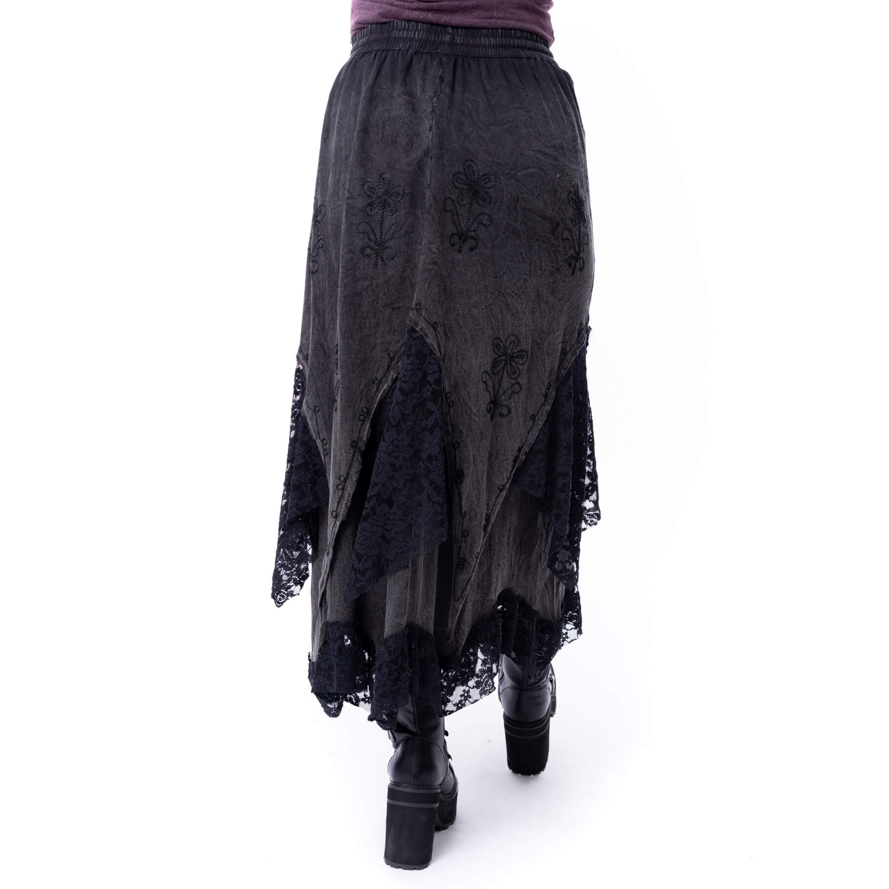 SOLEA SKIRT – BLACK STONEWASH