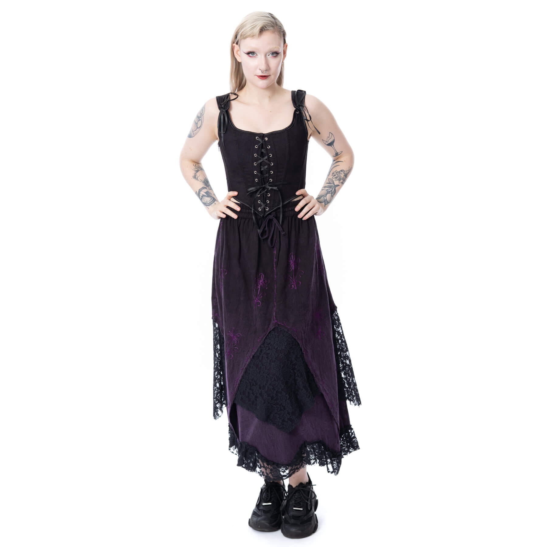 SOLEA SKIRT – PURPLE STONEWASH