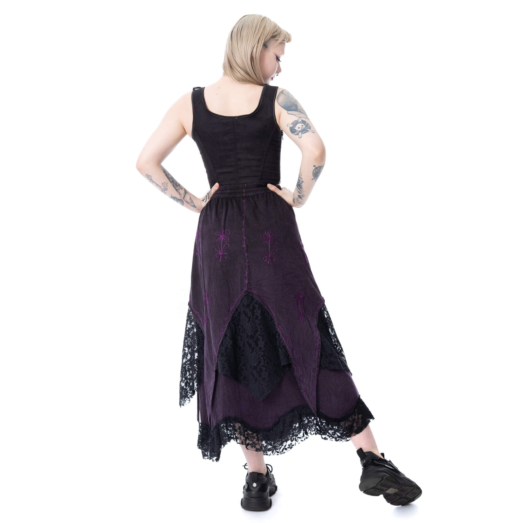 SOLEA SKIRT – PURPLE STONEWASH