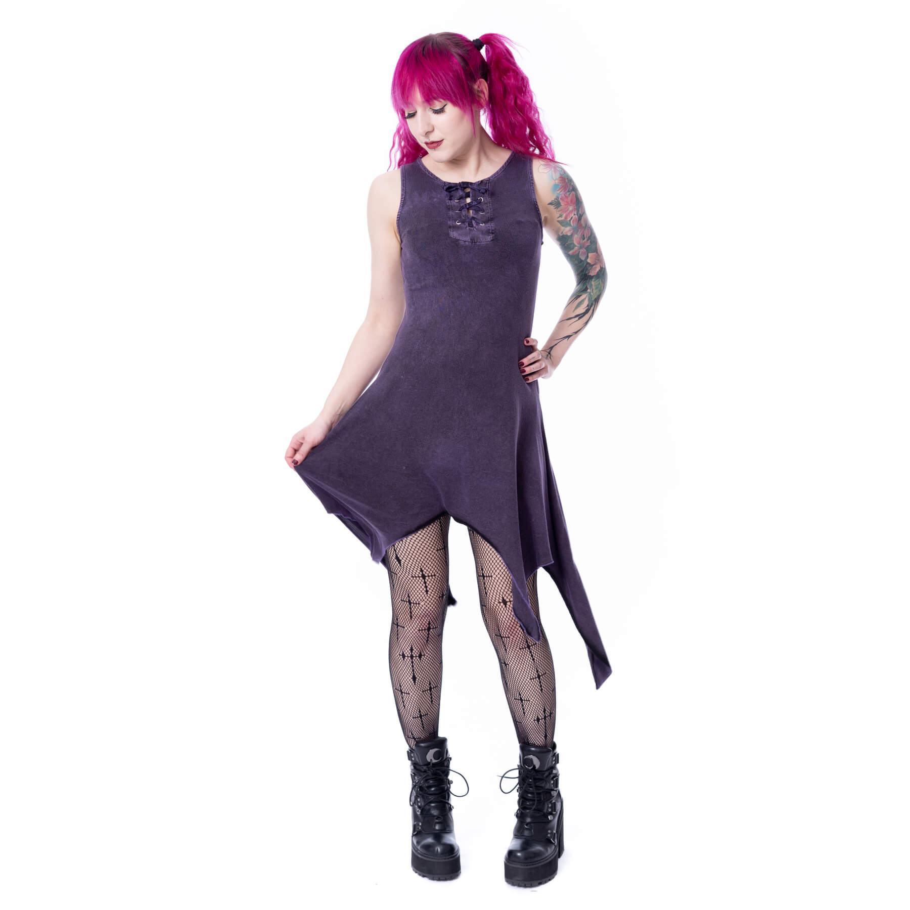 THISTLE DRESS – PURPLE STONEWASH