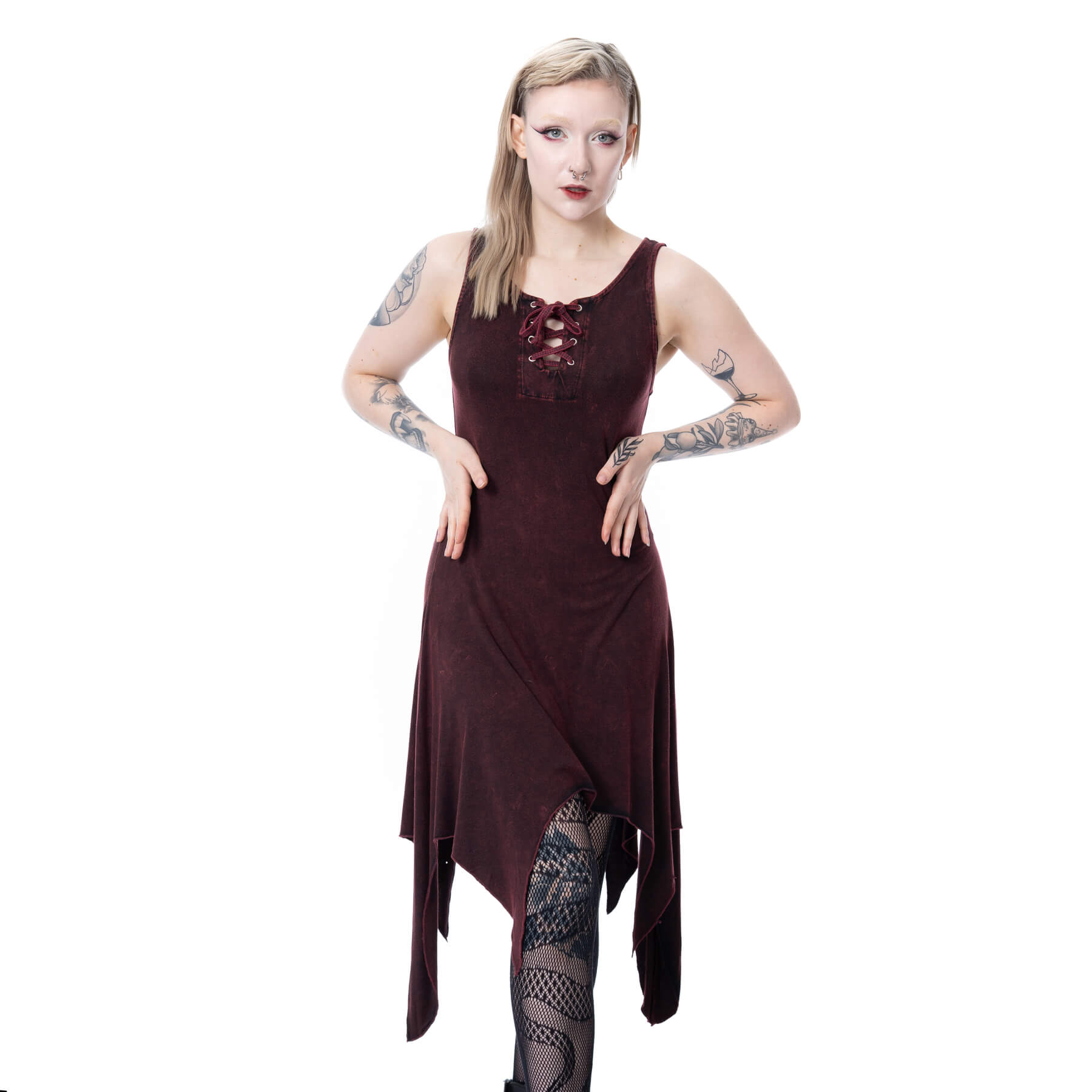 THISTLE DRESS – RED STONEWASH
