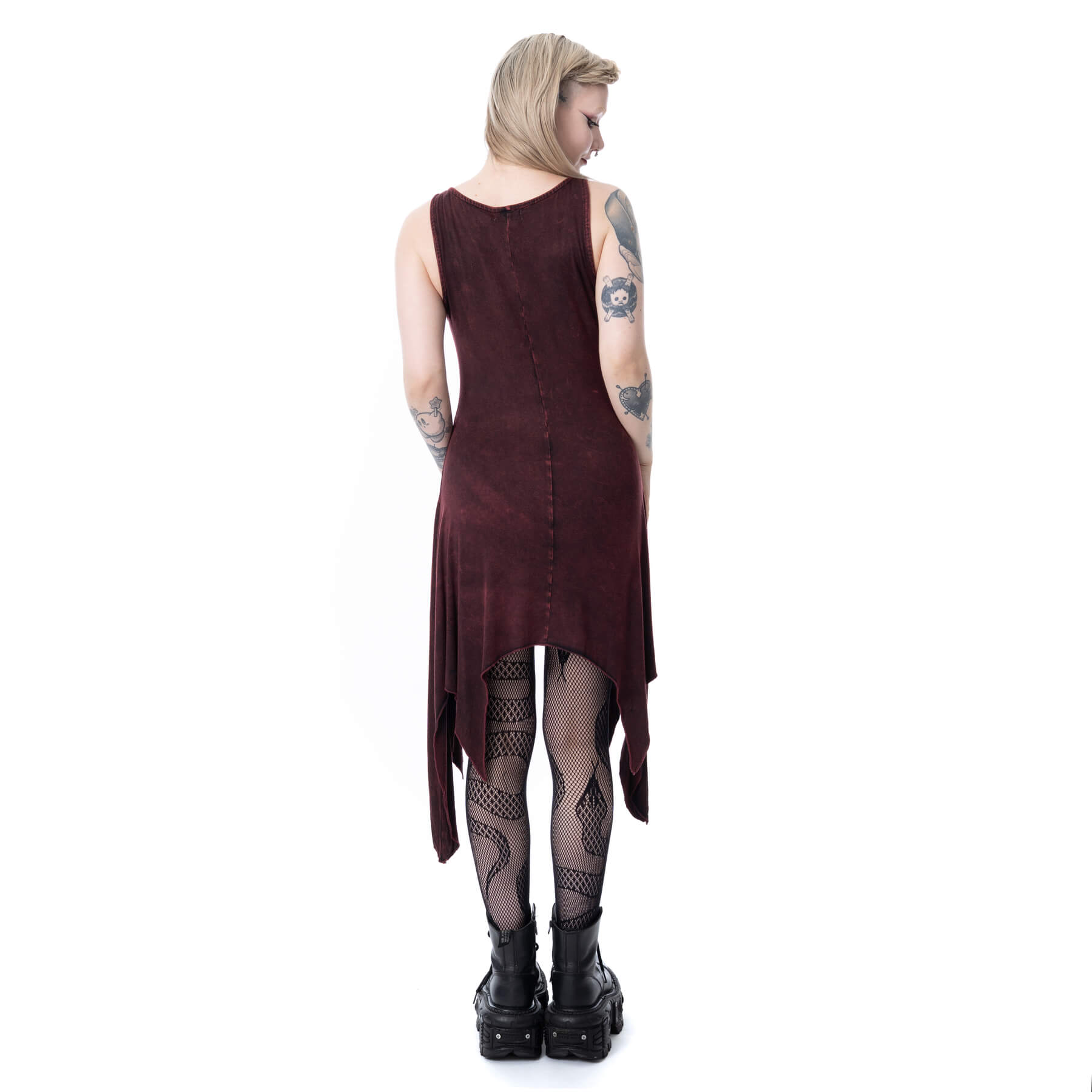 THISTLE DRESS – RED STONEWASH