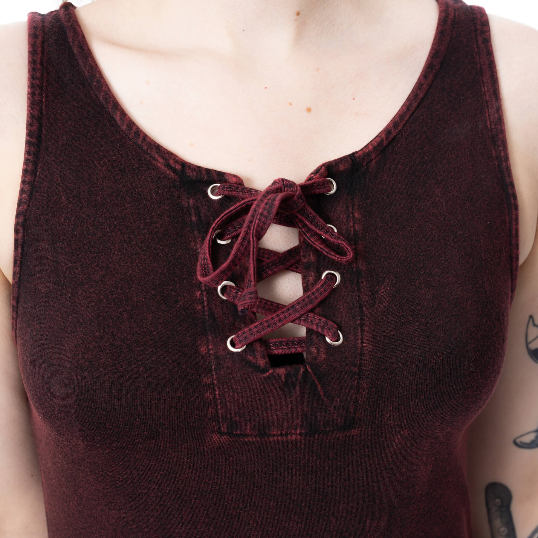 THISTLE DRESS – RED STONEWASH