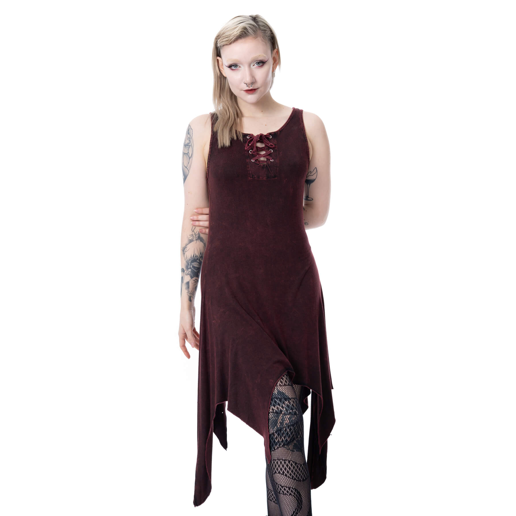 THISTLE DRESS – RED STONEWASH