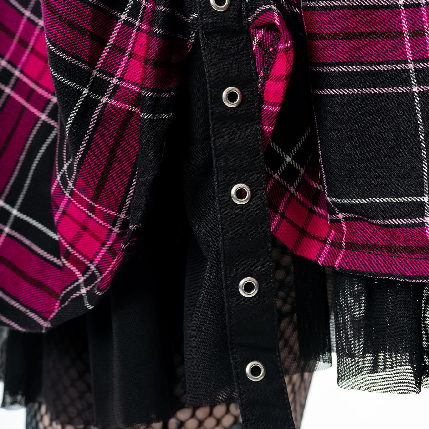 MARTA DRESS – DARK PINK CHECK