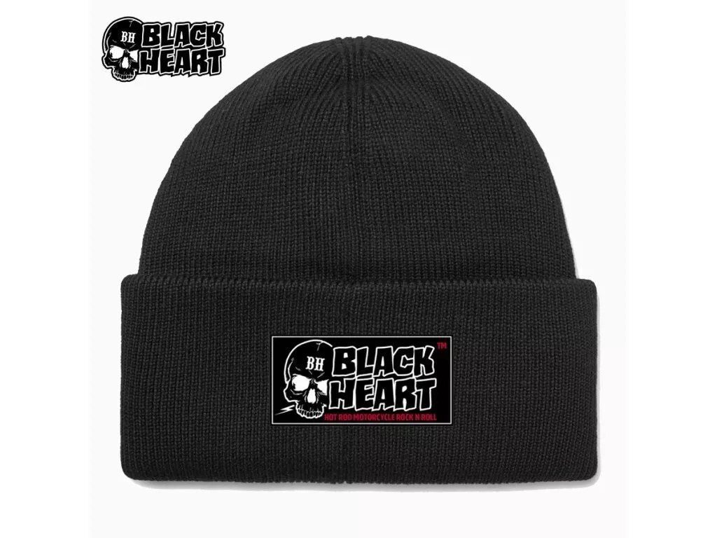 Black Heart Beanie Hat