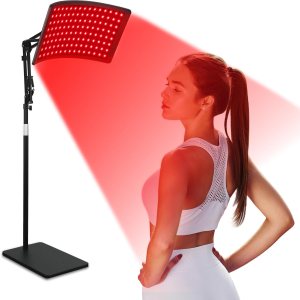 Red Light Therapy for Body, Adjustable Infrared Light Therapy Lamp with Stand – 660nm Red Light and 850nm Near Infrared Light Lamp Device for Facial and Body Skincare