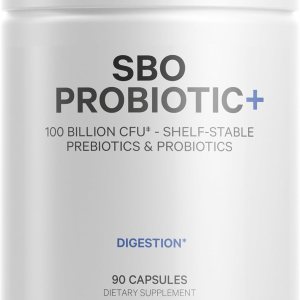 Codeage SBO Probiotics, 100 Billion CFUs Per Serving, Multi Strain Soil Based Organisms Blend and Organic Fermented Botanical Blend, Shelf-Stable, 90 Capsules
