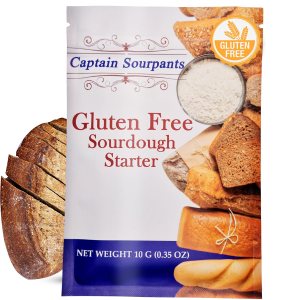 Gluten Free Sourdough Starter – Dehydrated Heirloom Style Gluten Free Sourdough Starter for Gluten Free Sourdough Bread, Pizza, Buns, Pancakes, Muffins | Easy to follow instructions. By Captain Sourpants