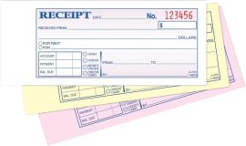 Adams Money/Rent Receipt Book, Carbonless, 3-Part, 2-3/4 x 7-3/16 Inches, 50 Sets per Book (TC2701) Adams Money/Rent Receipt Book, Carbonless, 3-Part, 2-3/4 x 7-3/16 Inches, 50 Sets per Book (TC2701)