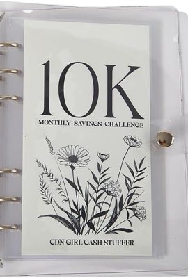 12-Month Envelopes Money Saving Challenge Binder, 10k Dollars Money Saving Challenge Book, Loose Leaf Savings Book Challenge Envelope Savings Book (10K) 12-Month Envelopes Money Saving Challenge Binder, 10k Dollars Money Saving Challenge Book, Loose Leaf Savings Book Challenge Envelope Savings Book (10K)