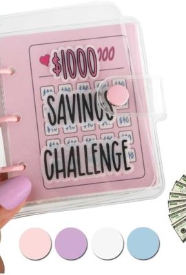 Mini Money Saving Binder, Save 00 Envelopes Money Saving Challenge Book, Portable (Pink, 1) Mini Money Saving Binder, Save 00 Envelopes Money Saving Challenge Book, Portable (Pink, 1)
