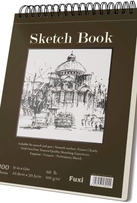 Fuxi 9″ x 12″ Sketch Book, Top Spiral Bound Sketch Pad, 1 Pack 100 Sheets 68lb/100gsm, Acid Free Art Sketchbook Artistic Drawing Painting Writing Paper for Kids Adults Beginners Artists Fuxi 9″ x 12″ Sketch Book, Top Spiral Bound Sketch Pad, 1 Pack 100 Sheets 68lb/100gsm, Acid Free Art Sketchbook Artistic Drawing Painting Writing Paper for Kids Adults Beginners Artists