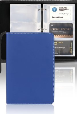 Leather Business Card Book Holder Organizer, Professional Name Card Book Holder with 300 Card Capacity, Portable PU Credit Card Binder File Sleeve Storage for Men Women,25 Pack Sleeves Zipper Closure Leather Business Card Book Holder Organizer, Professional Name Card Book Holder with 300 Card Capacity, Portable PU Credit Card Binder File Sleeve Storage for Men Women,25 Pack Sleeves Zipper Closure