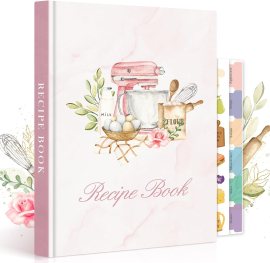 Lanpn Blank Recipe Book Cookbook for 70 Recipes, Waterproof B5 Empty Cooking Journal to Organize Your Family Recipes, Leather Cover Recipe Notebook with Stickers to Write in Your Own Recipes, Pink Lanpn Blank Recipe Book Cookbook for 70 Recipes, Waterproof B5 Empty Cooking Journal to Organize Your Family Recipes, Leather Cover Recipe Notebook with Stickers to Write in Your Own Recipes, Pink
