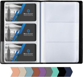 MaxGear Business Card Organizer Book, Holds 240 Cards, Black MaxGear Business Card Organizer Book, Holds 240 Cards, Black