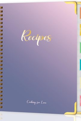 Recipe Book to Write in Your Own Recipes, Waterproof & Wipe-Clean Hardcover Blank Recipe Journal Cookbook with Quick Navigation Tab Stickers, 8″ x 10″, Aesthetic Family Recipe Notebook 175 Colored Pages to Organize Your Recipes for Home Cooks & Housewives,Ideal Gift ,Cooking Learners, Cooking Lovers-Purple Recipe Book to Write in Your Own Recipes, Waterproof & Wipe-Clean Hardcover Blank Recipe Journal Cookbook with Quick Navigation Tab Stickers, 8″ x 10″, Aesthetic Family Recipe Notebook 175 Colored Pages to Organize Your Recipes for Home Cooks & Housewives,Ideal Gift ,Cooking Learners, Cooking Lovers-Purple