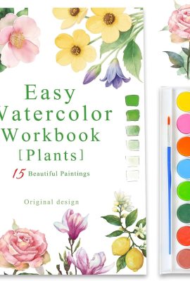 Watercolor Workbooks, 16 Colors Water Color Books Paint Set for Adults, Watercolor Coloring Book for Beginners, Water Color Workbook, 15 Beautiful Paintings for Beginners (Plants) Watercolor Workbooks, 16 Colors Water Color Books Paint Set for Adults, Watercolor Coloring Book for Beginners, Water Color Workbook, 15 Beautiful Paintings for Beginners (Plants)