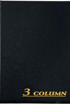 Adams Account Book, 7 x 9.25 Inches, Black, 3-Columns, 80 Pages (ARB8003M) Adams Account Book, 7 x 9.25 Inches, Black, 3-Columns, 80 Pages (ARB8003M)