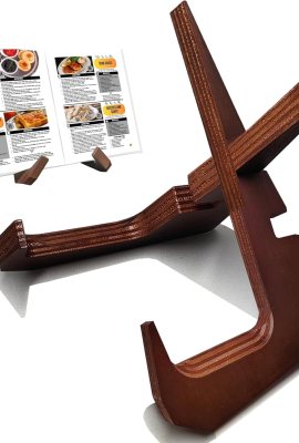 Cookbook Stand for Kitchen Counter Holds 600-Page Books | Elegant Rustic Wooden Cook Book Stands for Display of Recipes & Tablets | Adjustable & Detachable Cookbook Holder Stand for Home Chefs Cookbook Stand for Kitchen Counter Holds 600-Page Books | Elegant Rustic Wooden Cook Book Stands for Display of Recipes & Tablets | Adjustable & Detachable Cookbook Holder Stand for Home Chefs