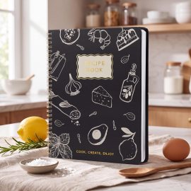 Elegant Recipe Book for 100+ Cherished Meals – Blank Cookbook to Write In | Spacious 8.25 X 10″ Notebook to Write in Your Own Recipes – Beautiful Blank Cookbook for Seamless Homemade Dish Planning Elegant Recipe Book for 100+ Cherished Meals – Blank Cookbook to Write In | Spacious 8.25 X 10″ Notebook to Write in Your Own Recipes – Beautiful Blank Cookbook for Seamless Homemade Dish Planning
