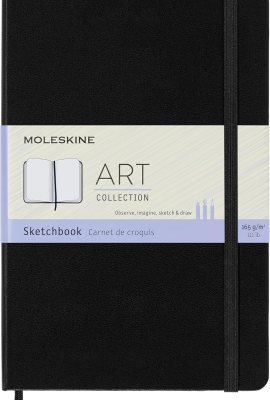 Moleskine Art Sketchbook, Hard Cover, Large (5″ x 8.25″) Plain/Blank, Black, 104 Pages Moleskine Art Sketchbook, Hard Cover, Large (5″ x 8.25″) Plain/Blank, Black, 104 Pages