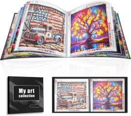 Diamond Art Storage Book with Accessories Painting Storage for Diamond Painting Kits, Tools & Supplies Album 15.7×15.7inch Art Collection Binder Book Square Folder 40x40cm(Black) Diamond Art Storage Book with Accessories Painting Storage for Diamond Painting Kits, Tools & Supplies Album 15.7×15.7inch Art Collection Binder Book Square Folder 40x40cm(Black)
