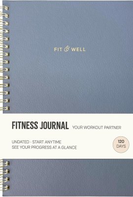 Kunitsa Co. Fitness Journal for Women – Track Workouts, Meals, and Weight Loss, Undated, Fits 120 Workouts, Dusty Blue, 6 x 8.5 Inches Kunitsa Co. Fitness Journal for Women – Track Workouts, Meals, and Weight Loss, Undated, Fits 120 Workouts, Dusty Blue, 6 x 8.5 Inches