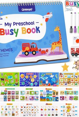 Busy Book for Toddlers 3-5, Preschool Learning Activities, Montessori Learning Educational Toys, Tracing Activity Coloring Books for Kids Ages 4-8, Autism Sensory Travel Toys, Birthday Gifts Busy Book for Toddlers 3-5, Preschool Learning Activities, Montessori Learning Educational Toys, Tracing Activity Coloring Books for Kids Ages 4-8, Autism Sensory Travel Toys, Birthday Gifts