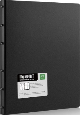 MyLifeUNIT Business Card Book, Name Card Holder Book with 600 Business Cards Capacity, Credit Card Book File Storage (Black) MyLifeUNIT Business Card Book, Name Card Holder Book with 600 Business Cards Capacity, Credit Card Book File Storage (Black)