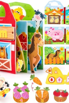 hahaland Busy Book for Toddlers 1-3 – Farm Animals Quiet Busy Board for 1 Year Old, Montessori Toys for 1 Year Old Boy Girl Gifts, Educational First Activity Books Felt Board Toddler Travel Toys hahaland Busy Book for Toddlers 1-3 – Farm Animals Quiet Busy Board for 1 Year Old, Montessori Toys for 1 Year Old Boy Girl Gifts, Educational First Activity Books Felt Board Toddler Travel Toys