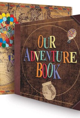 JIMBON Our Adventure Book Scrapbook Photo Album Retro Style Embossed Letter Cover Travel Diary Journal Scrap Book Kit For Couples,Memory Book For Anniversary Wedding JIMBON Our Adventure Book Scrapbook Photo Album Retro Style Embossed Letter Cover Travel Diary Journal Scrap Book Kit For Couples,Memory Book For Anniversary Wedding