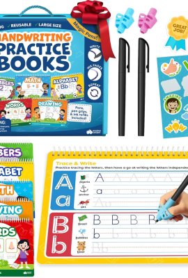 Magic Grooved Writing Practice for Kids – Tracing Books for Ages 3-5, Grooved Handwriting Practice for Kids 5-7 8-10, Magic Copybooks Preschool Learning Activities, 3 Year Old Boy Gifts for Grandkids Magic Grooved Writing Practice for Kids – Tracing Books for Ages 3-5, Grooved Handwriting Practice for Kids 5-7 8-10, Magic Copybooks Preschool Learning Activities, 3 Year Old Boy Gifts for Grandkids
