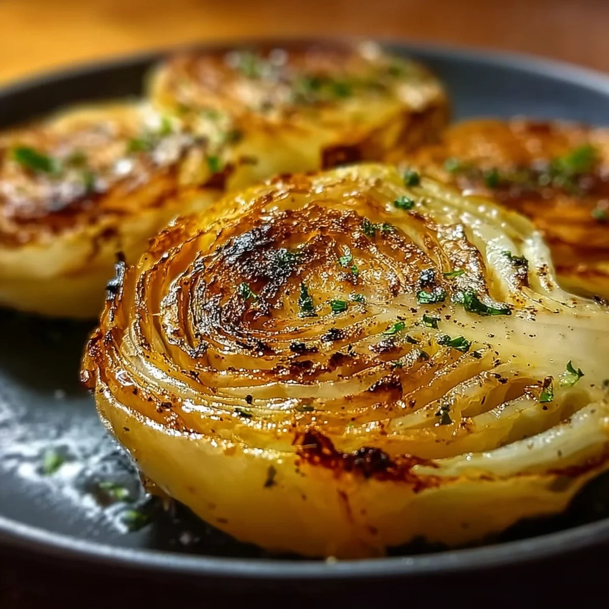 Oven Roasted Garlic Cabbage Steaks Oven Roasted Garlic Cabbage Steaks