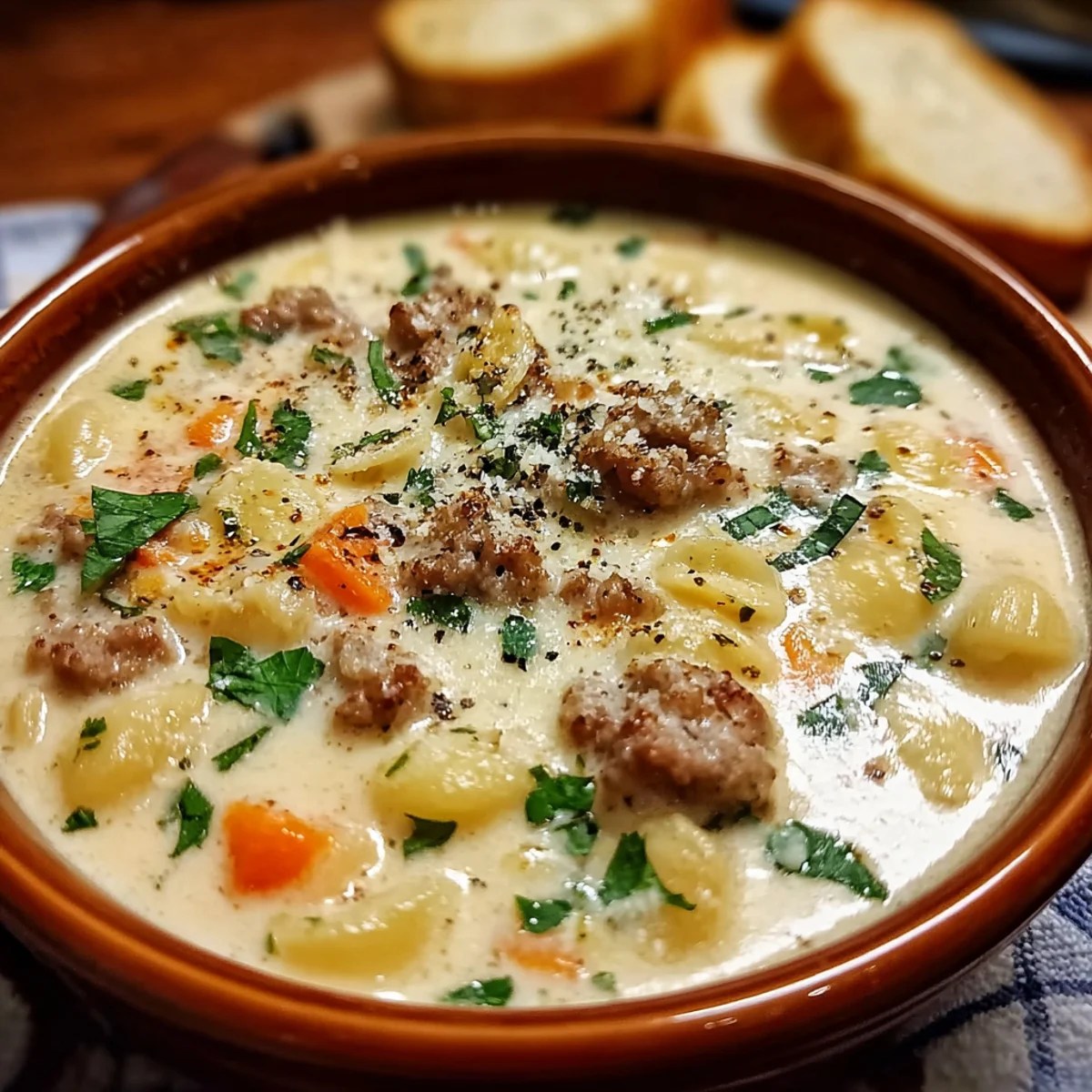 Creamy Parmesan Italian Sausage Soup Creamy Parmesan Italian Sausage Soup