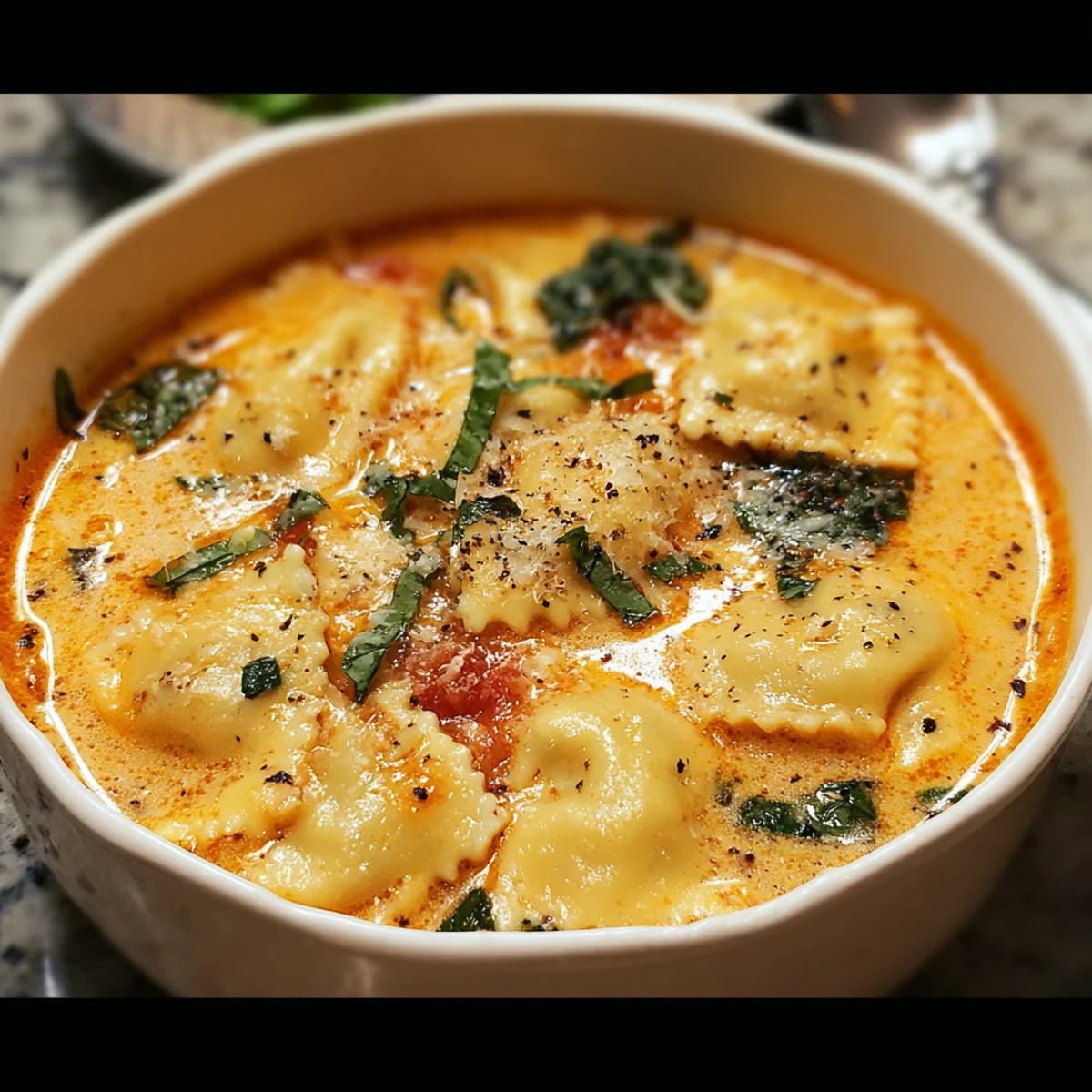Creamy Tuscan Ravioli Soup Creamy Tuscan Ravioli Soup