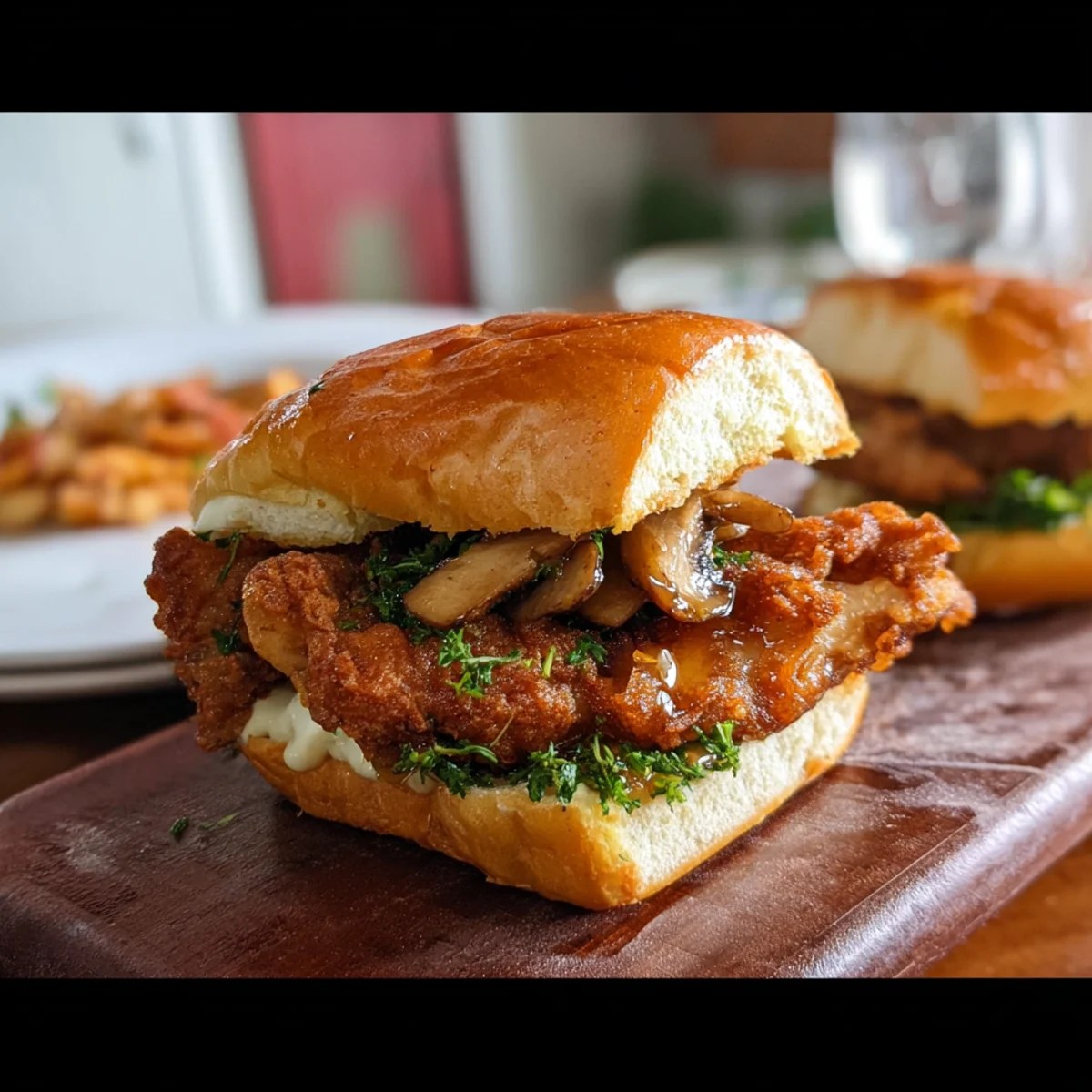 Hot Maple Fried Mushroom Sandwich Hot Maple Fried Mushroom Sandwich